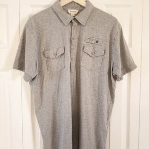 DIESEL Polo Shirt XXL GREY ONLY THE BRAVE Double Pockets 2XL-fits like XL or  L